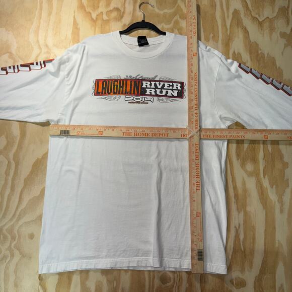 Vintage Y2K Laughlin River run motorcycle rally LS T-shirt - Picture 4 of 4